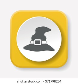 halloween witch hat icon