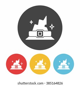 halloween witch hat icon