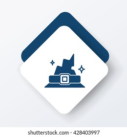 halloween witch hat icon