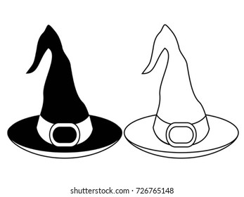 Halloween witch hat icon