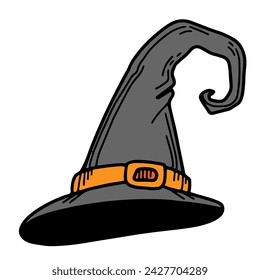 Halloween Hexe Hut Symbol in Symbol in Symbol Bild Vektor Illustration Design