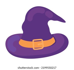halloween witch hat icon isolated