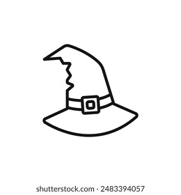 halloween witch hat icon logo sign vector outline