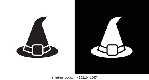 halloween witch hat icon simple vector symbol