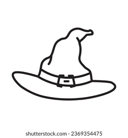 halloween witch hat icon vector isolated
