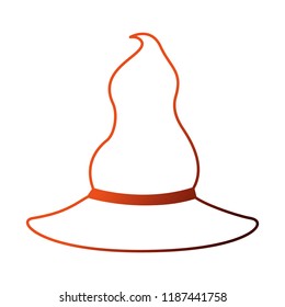 halloween witch hat isolated icon