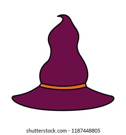 halloween witch hat isolated icon