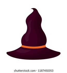 halloween witch hat isolated icon