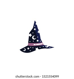 halloween witch hat isolated icon vector illustration design
