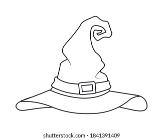 halloween witch hat isolated icon vector illustration design