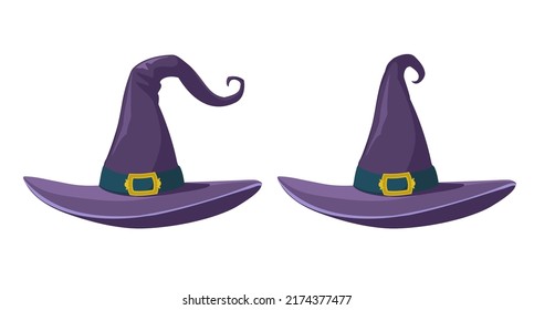 Halloween, witch hat isolated on white