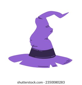 Halloween Witch hat isolated on white background. Vector illustration.
