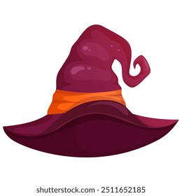 Halloween witch hat isolated on white