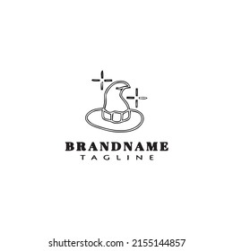 halloween witch hat logo icon design template modern vector illustration
