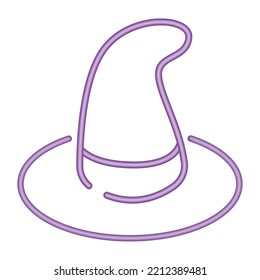 halloween witch hat neon light