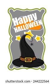 Halloween Witch Hat Vector Banner