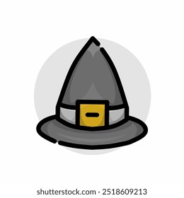 Halloween Witch Hat Vector for design