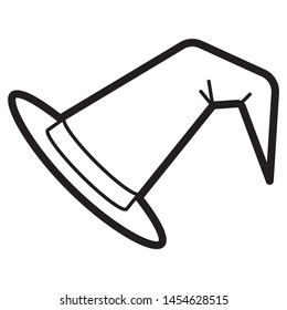 Halloween witch hat vector icon