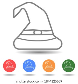 Halloween witch hat vector icon