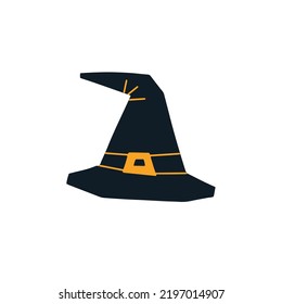 Halloween witch hat. Vector illustration