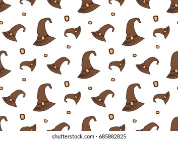 Halloween witch hats pattern