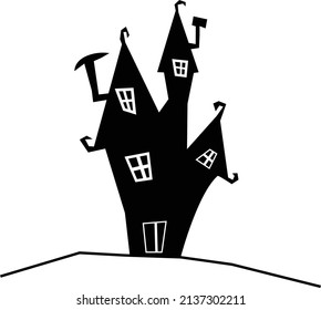 Halloween witch house haunted home 