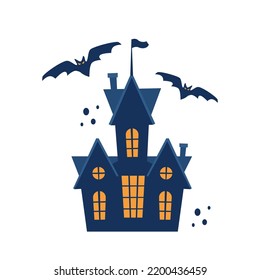 Halloween Witch house. Vector illustration for Halloween party invitations, party flyers, greetings cards, posters