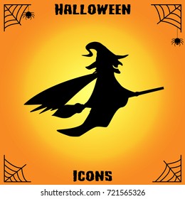 Halloween witch icon