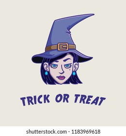 halloween witch illustration