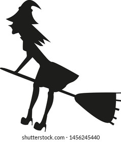 Halloween witch isolated vector handmade.
