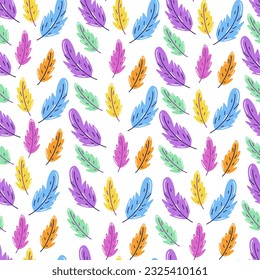 Halloween witch items hand-drawn seamless pattern