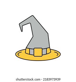 Halloween witch magic hat icon