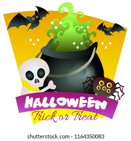 halloween witch magic pot theme