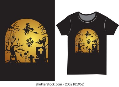 Halloween witch and owl t shirt
