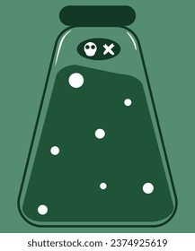 Halloween Witch Poison Bottle Vector Artwork