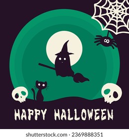 Halloween Witch Poster Design Spooky October