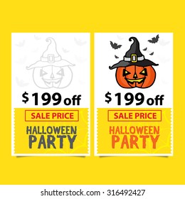 Halloween Witch Pumpkin with Bats Coupons