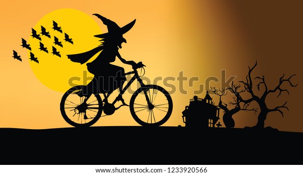 halloween-witch-ride-bicycle-vector-600w