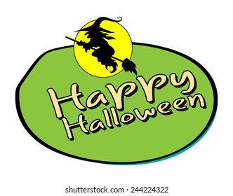 Halloween Witch Shape Banner