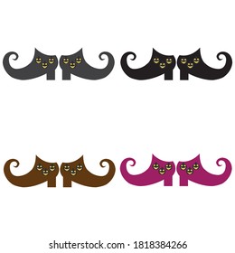 Halloween witch shoes Silhouette vector design, black and white and color SVG Sticker graphics 