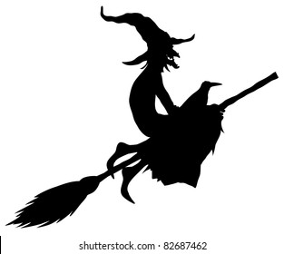 halloween witch silhouette  (also available jpg version)