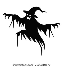 Halloween witch silhouette of Vector illustrations