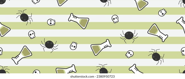 Halloween witch and spider banner pattern