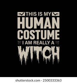 Halloween Witch T shirt Design Vector
