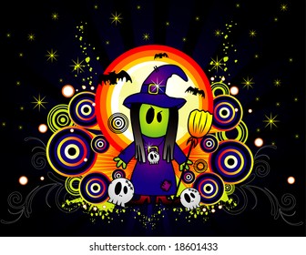 halloween witch vector