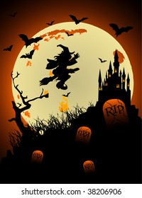 halloween witch vector