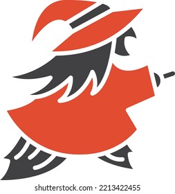 Halloween Witch Vector Icon which is suitable for commercial work and easily modify or edit it
