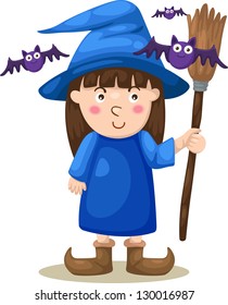 Halloween witch vector illustration