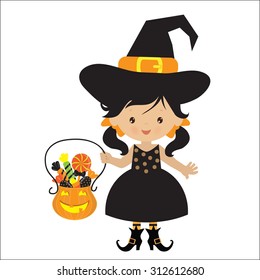 Halloween witch vector illustration

