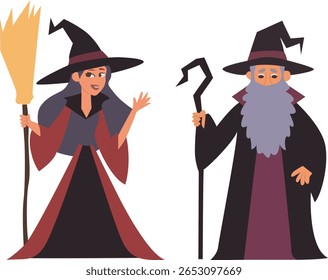 Halloween, Witch Wizard Halloween Costume Couple